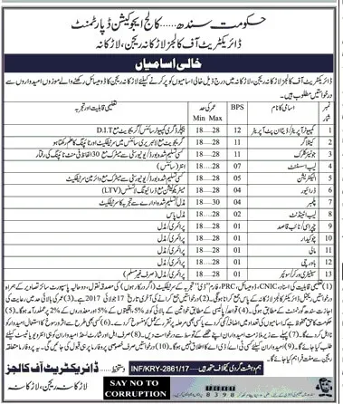 Pakistan New Jobs In Education Department Govt Of Sindh