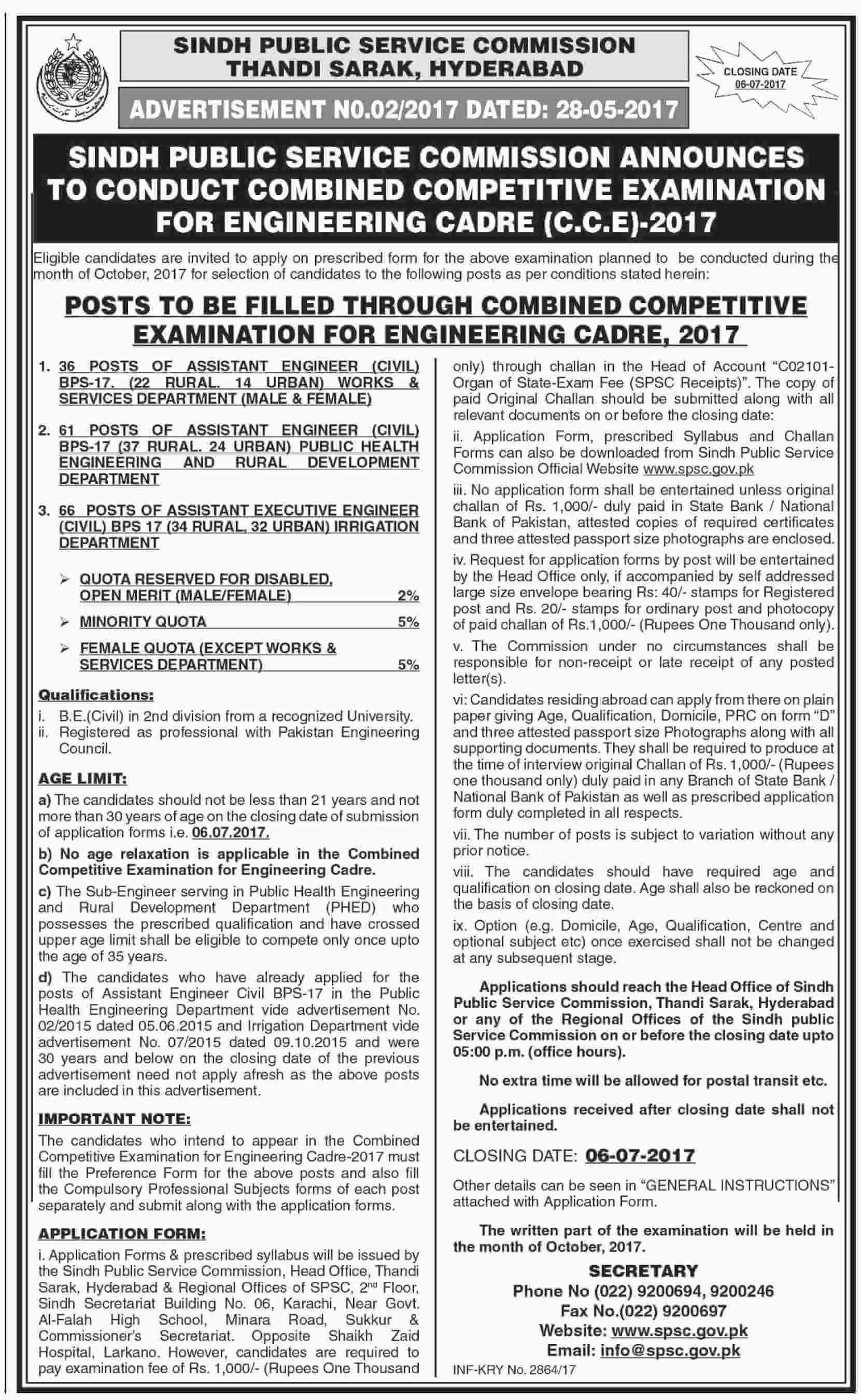 Pakistan New Jobs In Sindh Public Service Commission SPSC 